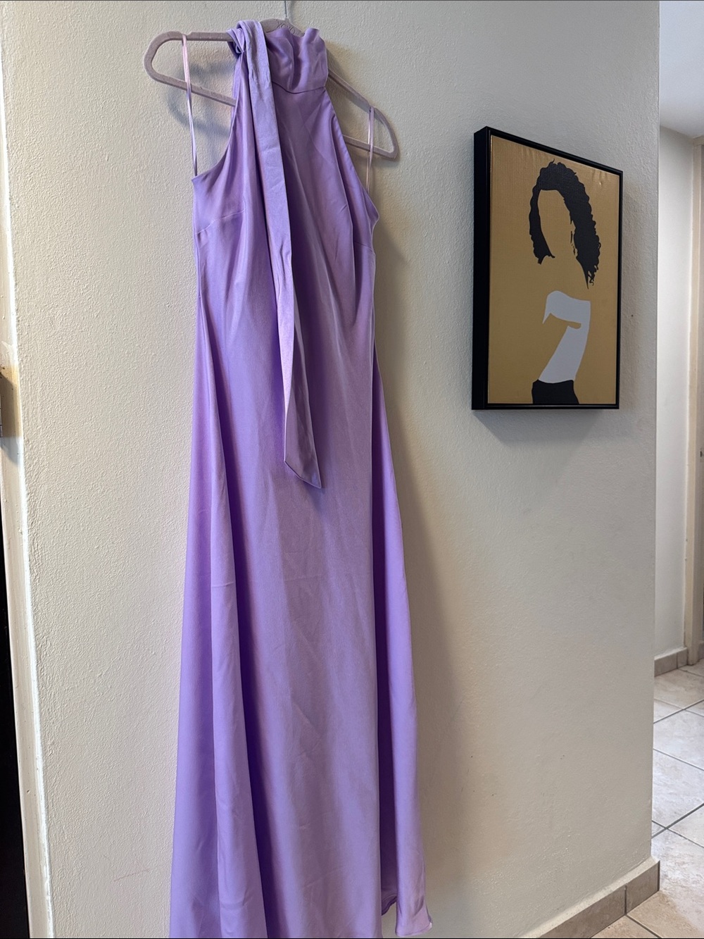 Halter Tie Maxi Dress in Lavender